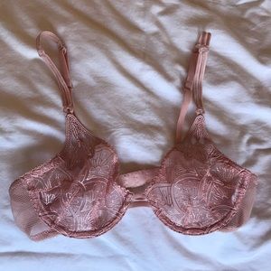 Pink Metallic Sheer Bralette | Forever 21 32a